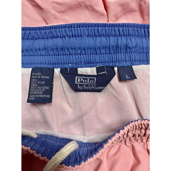 POLO RALPH'S not LAUREN Logo4 Drawstring Swim Shorts In Pink - Picture 4 of 4